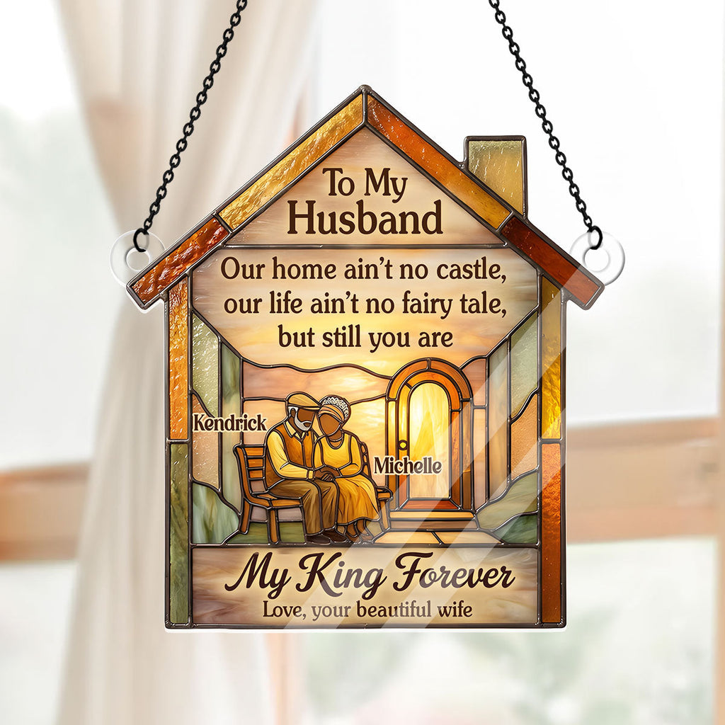 Our Home Ain't No Castle - Personalized Acrylic Suncatcher
