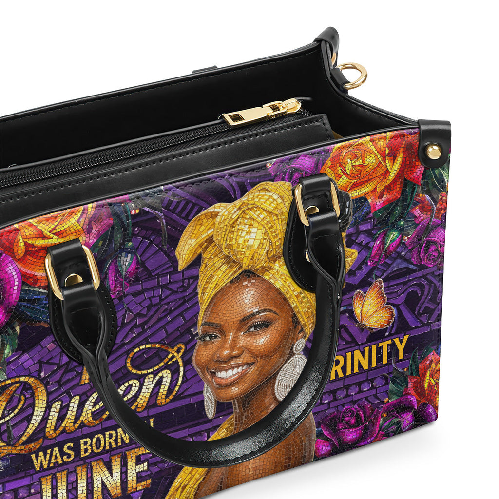 A Beautiful Queen Premium Mosaic Version - Personalized Leather Handbag