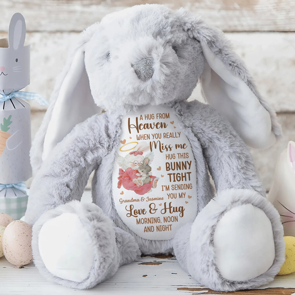 A Hug From Heaven - Personalized Stuffed Bunny