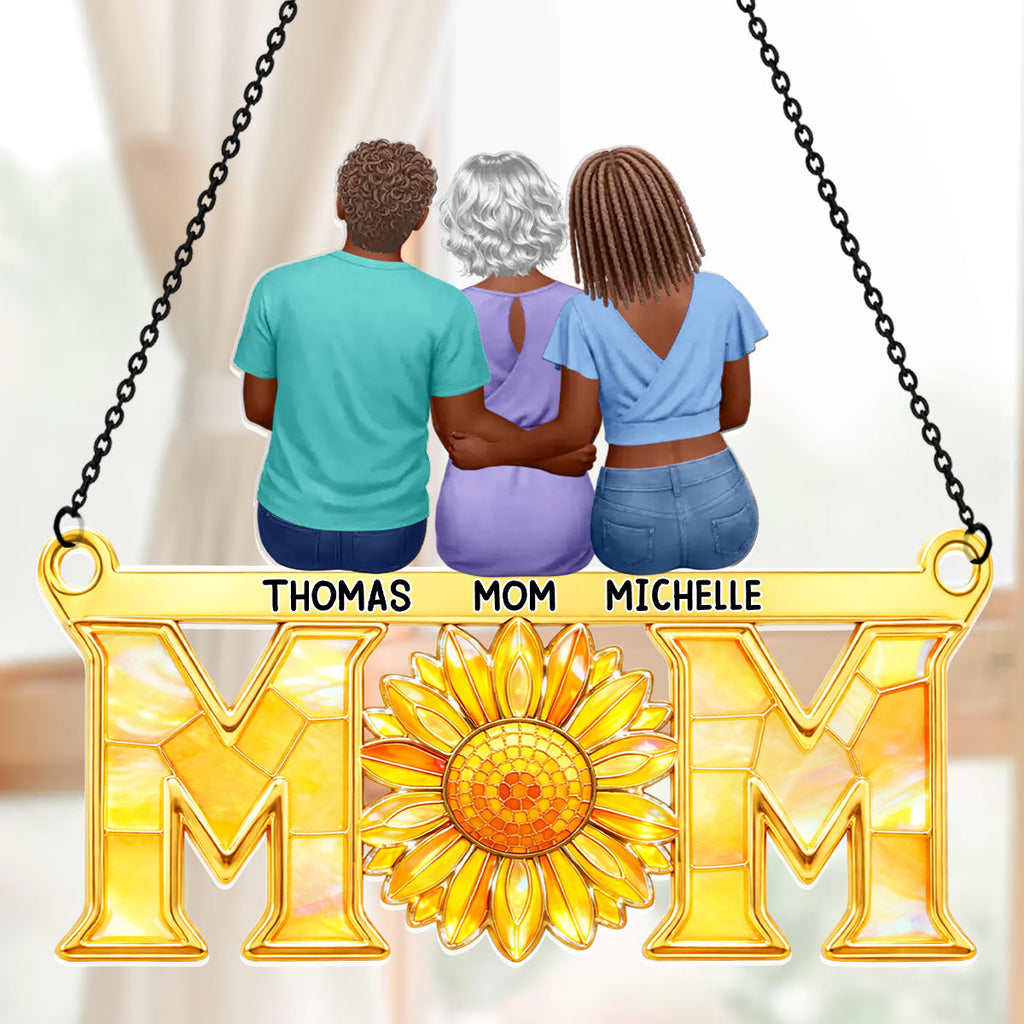 Mom We Love You - Personalized Acrylic Suncatcher