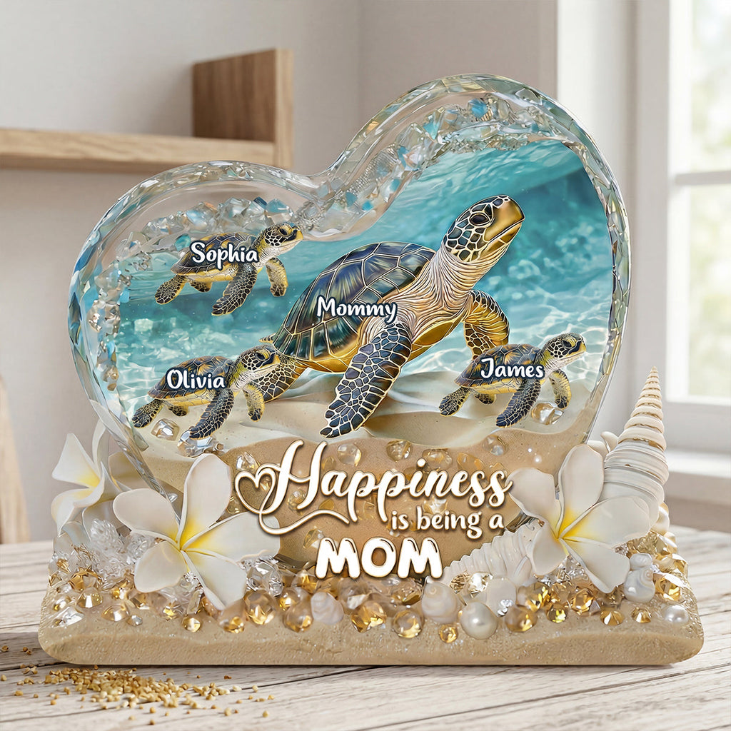 Happiness Is Being A Mom - Personalized Custom Shaped Acrylic Plaque