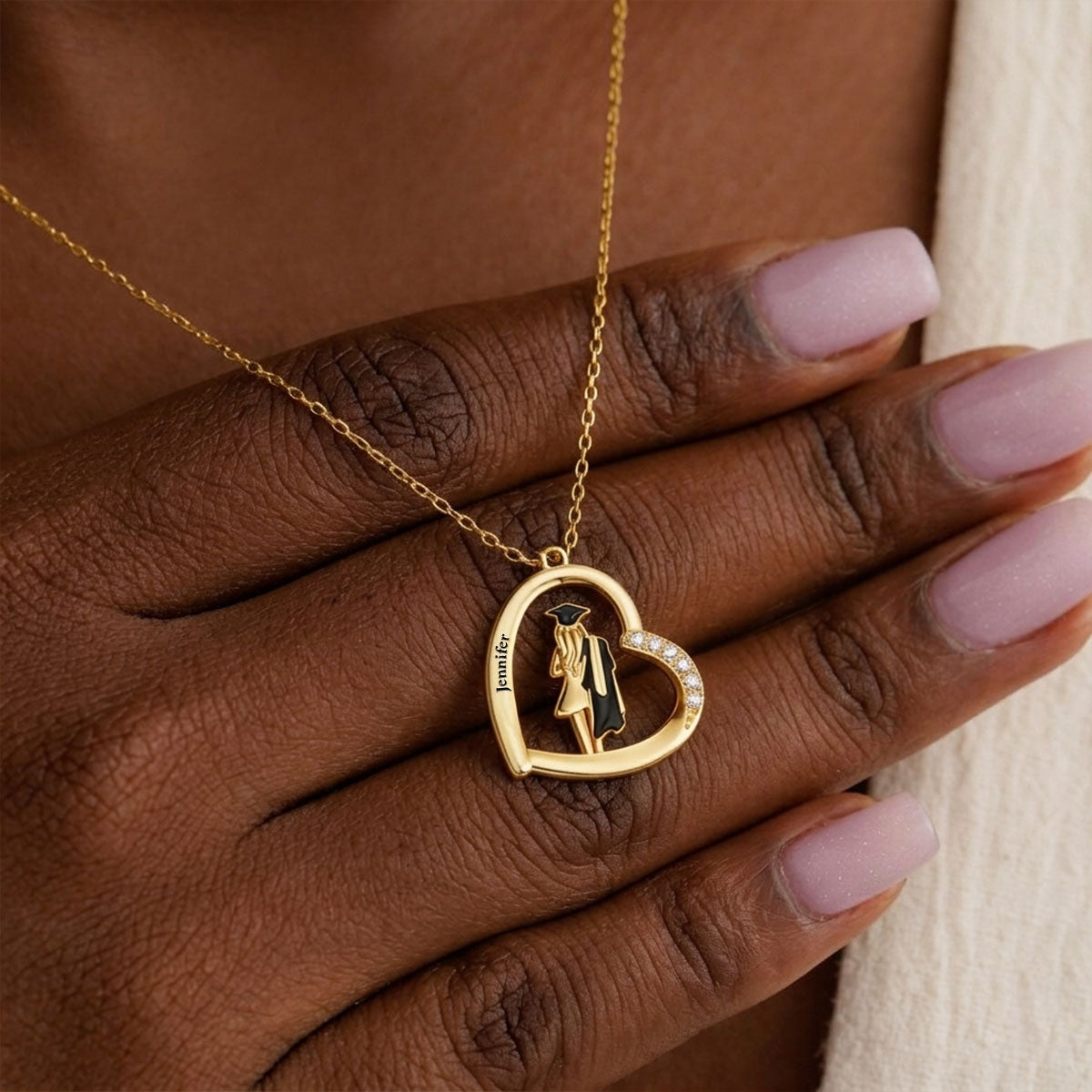 May God Give You The Grace - Personalized Graduation Girl Necklace