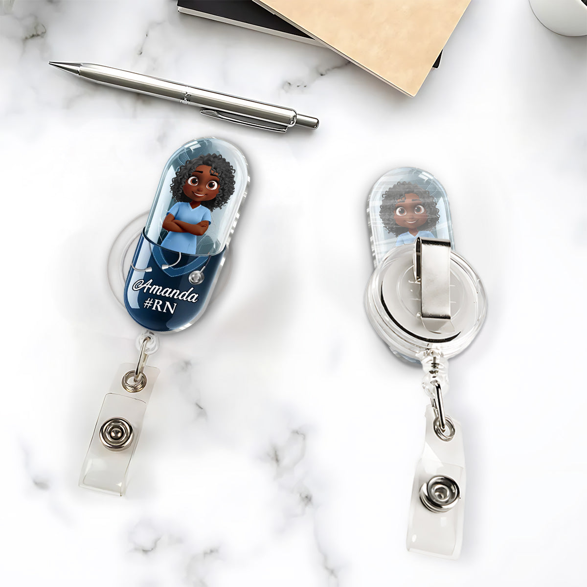 Proud To Be A Nurse Capsule - Personalized Acrylic Badge Reel