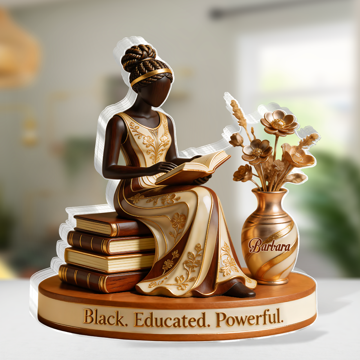 Black Educated Powerful - Personalized Custom Shaped Acrylic Plaque