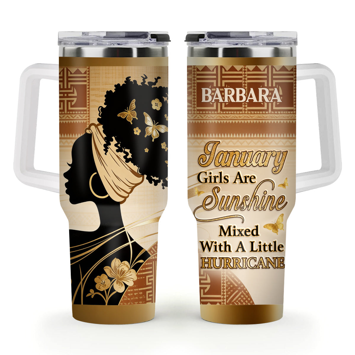 Sunshine Mixed With A Little Hurricane - Personalized Stainless Steel Tumbler