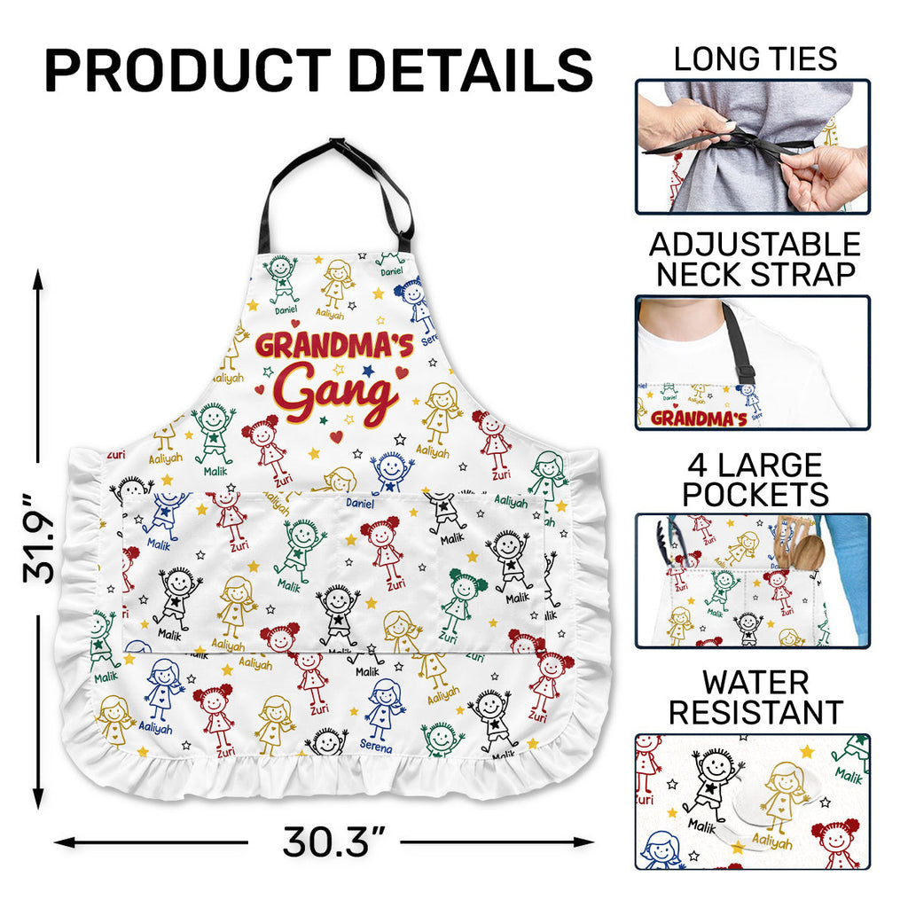 Grandma's Gang - Personalized Ruffled Apron
