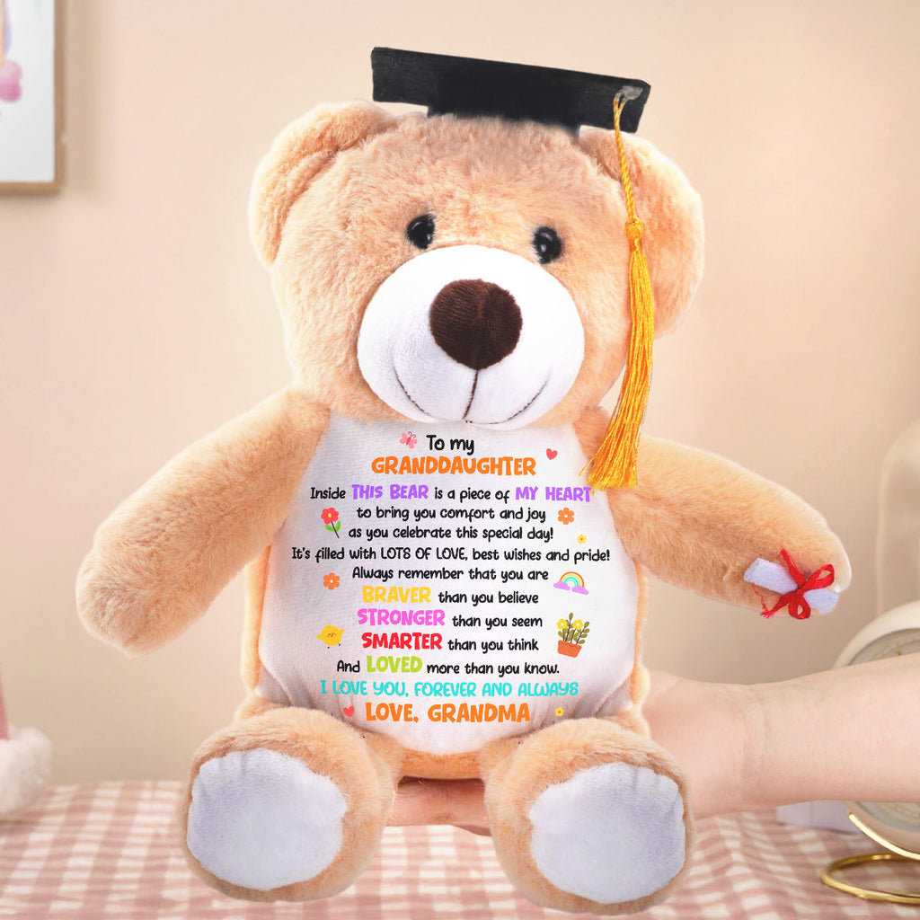 I Love You Forever And Always - Personalized Graduation Teddy Bear
