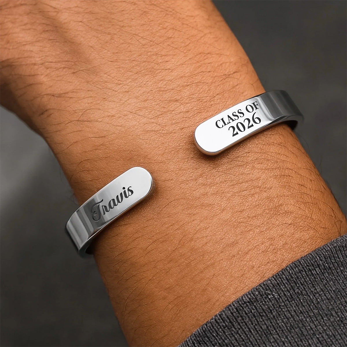 I've Always Believed In You - Personalized Cuff Bangle Bracelet With Box