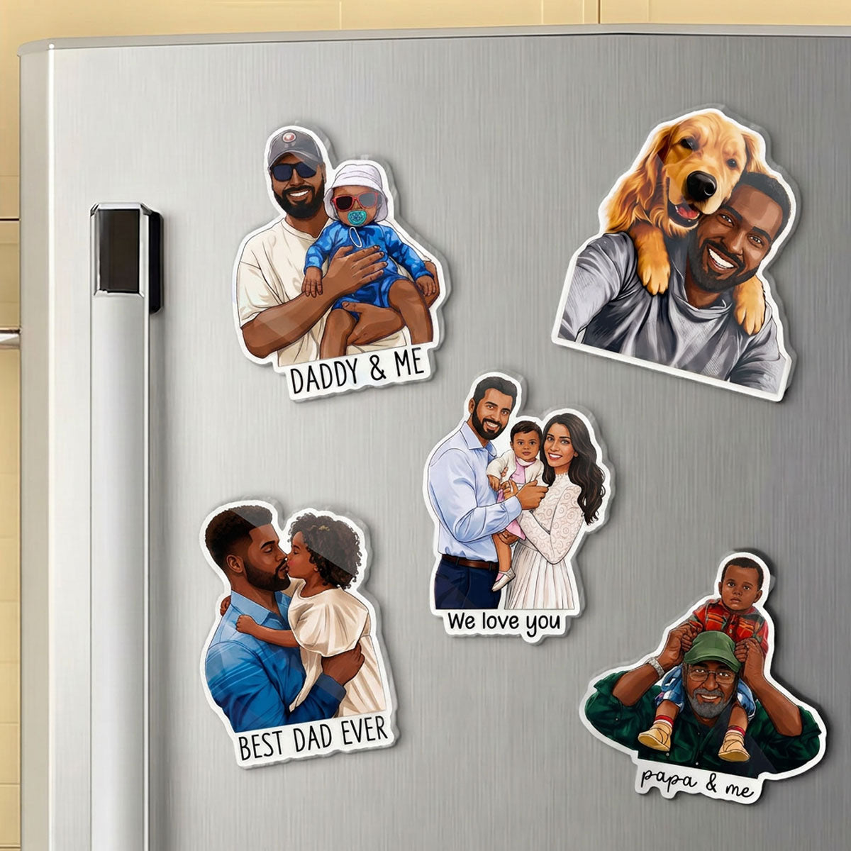 We Love You Gift For Husband, Dad And Family - Personalized Acrylic Magnet