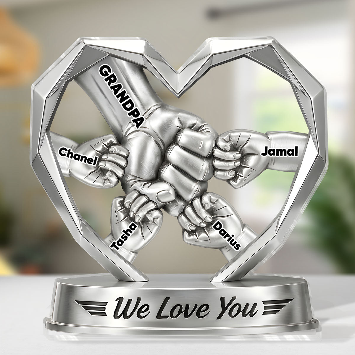 We Love You - Personalized Custom Shaped Acrylic Plaque