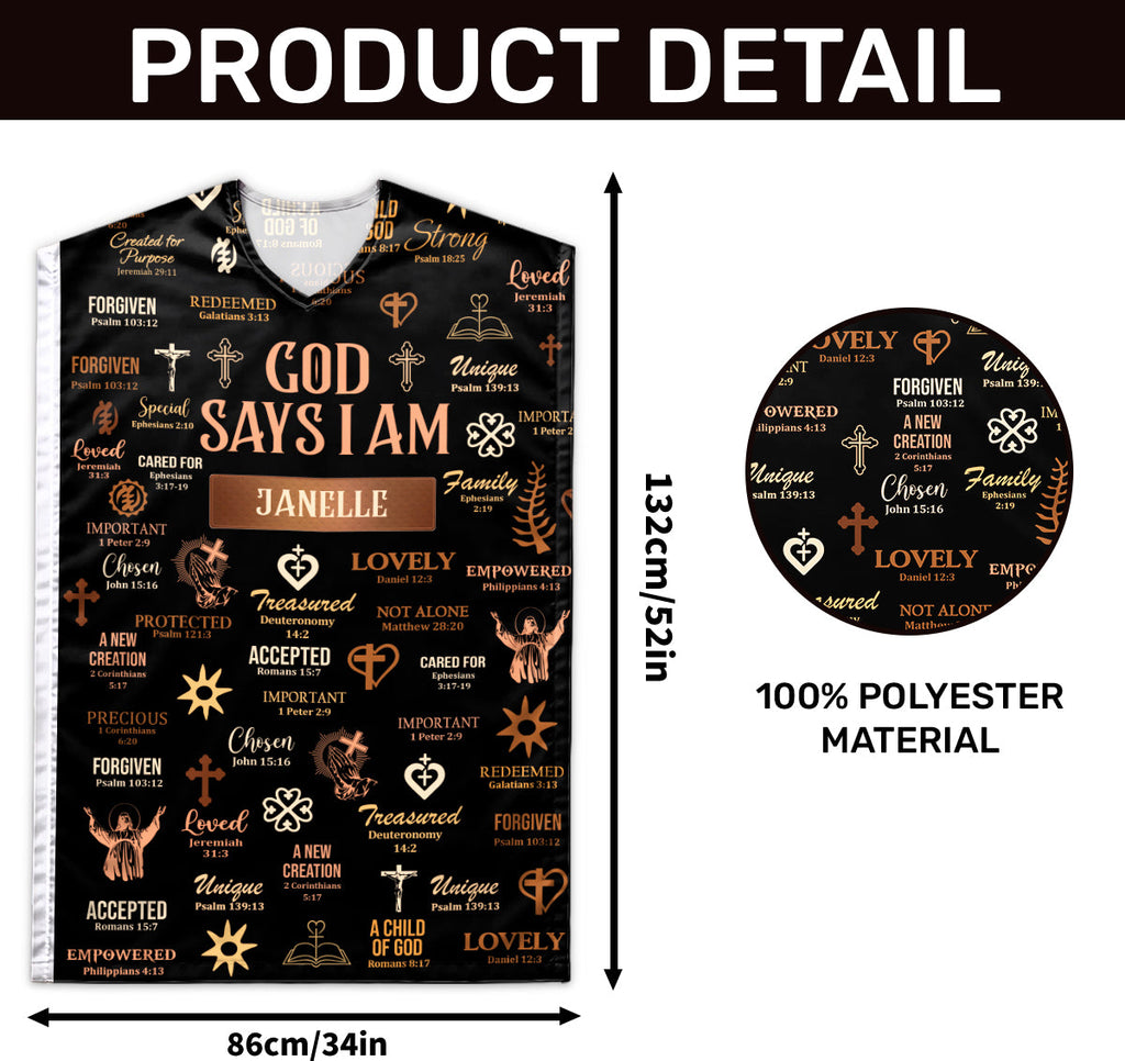 God Says I Am - Personalized Kaftan Dress