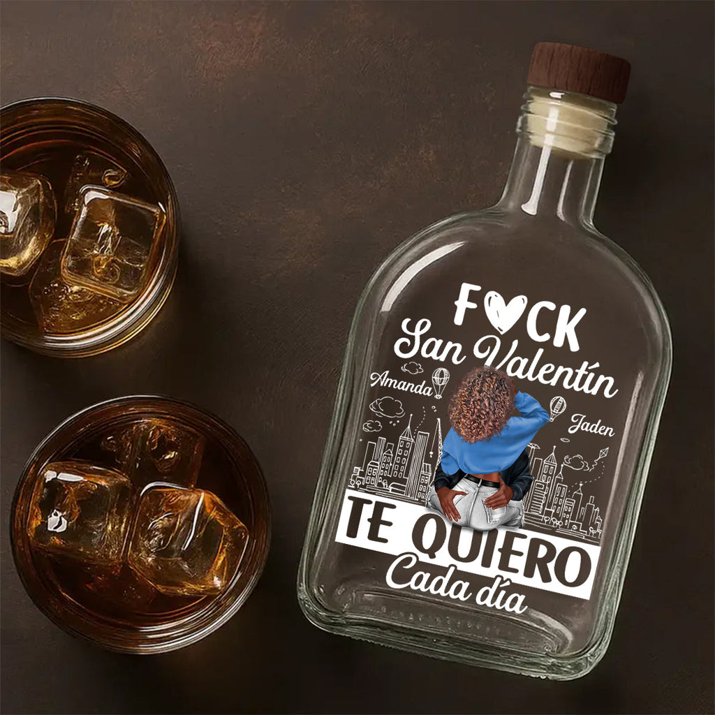 Te Quiero Cada Día - Personalized Whiskey Bottle