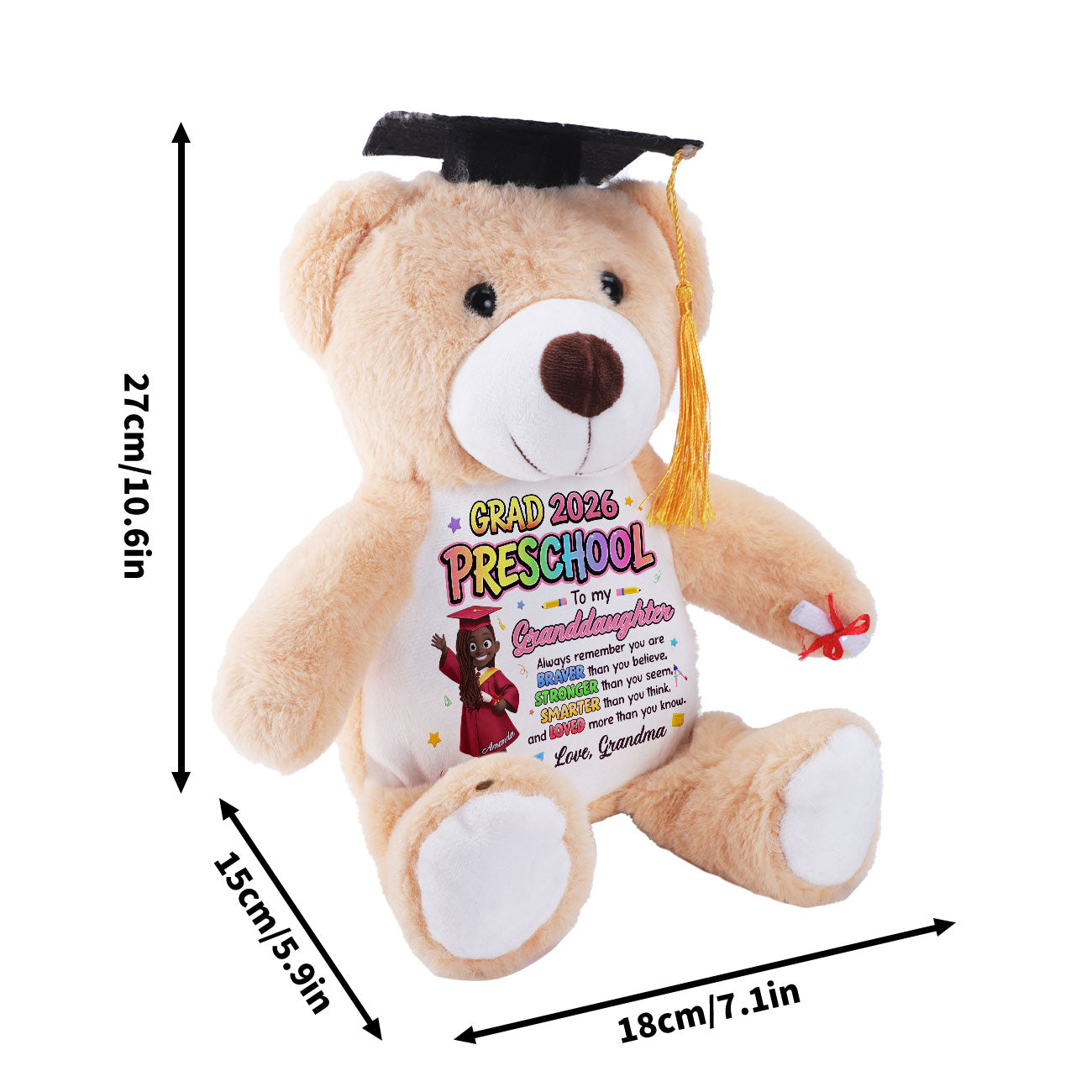 Preschool Kindergarten Graduation - Personalized Graduation Teddy Bear