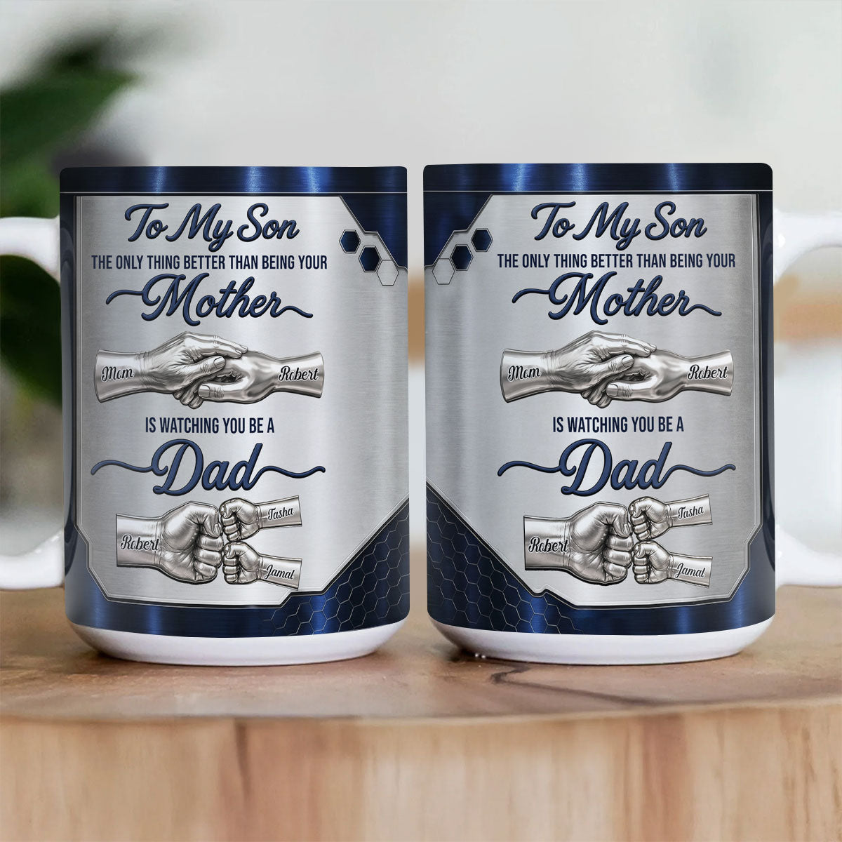 Watching You Being A Dad Ver 2 - Personalized Ceramic Coffee Mug