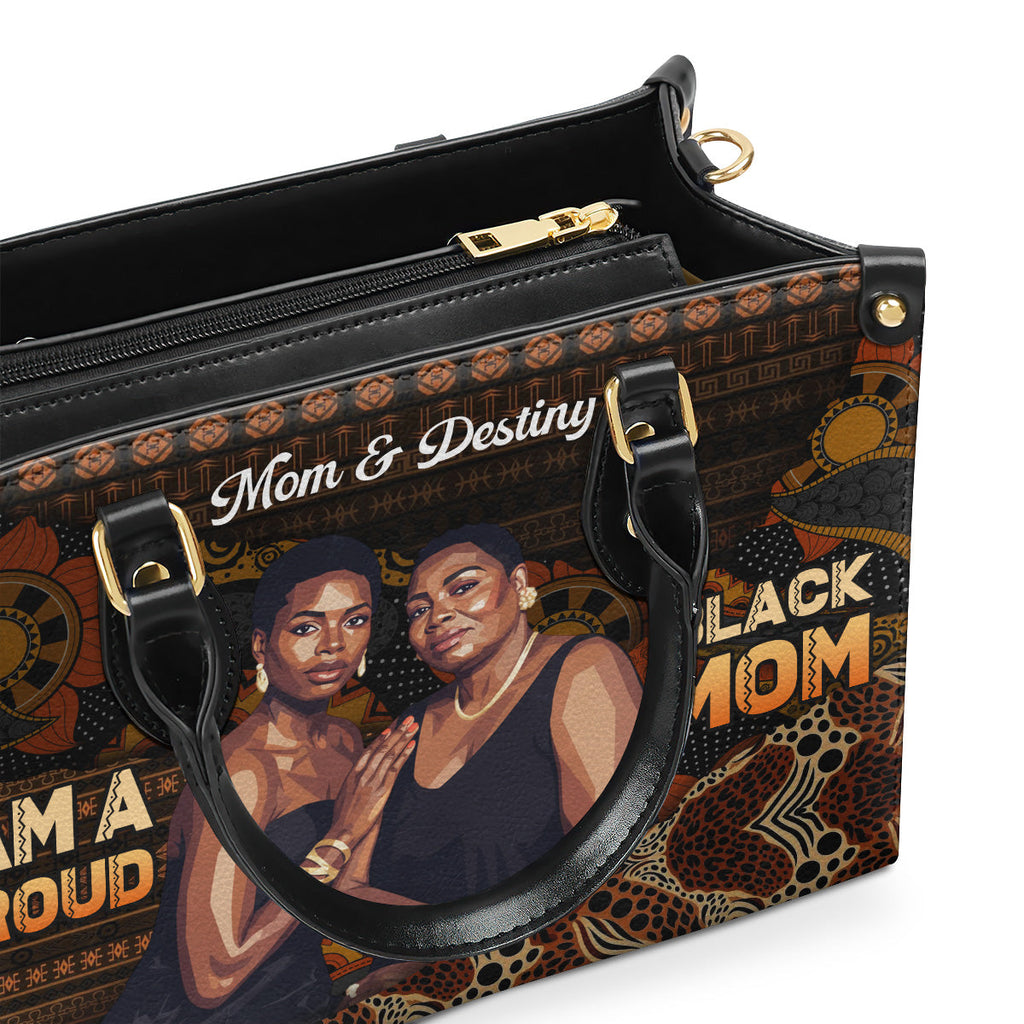 Proud Black Mom - Personalized Leather Handbag