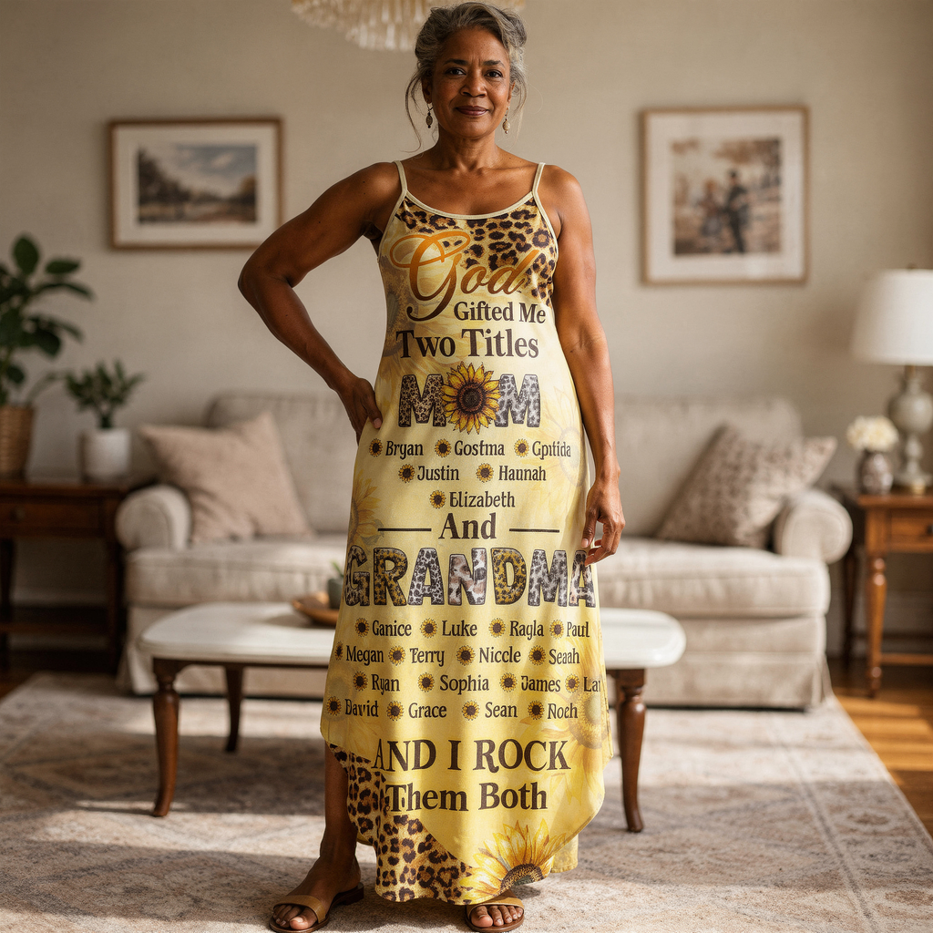 God Gifted Me Two Titles And I Rock Them Both - Personalized Maxi Dress