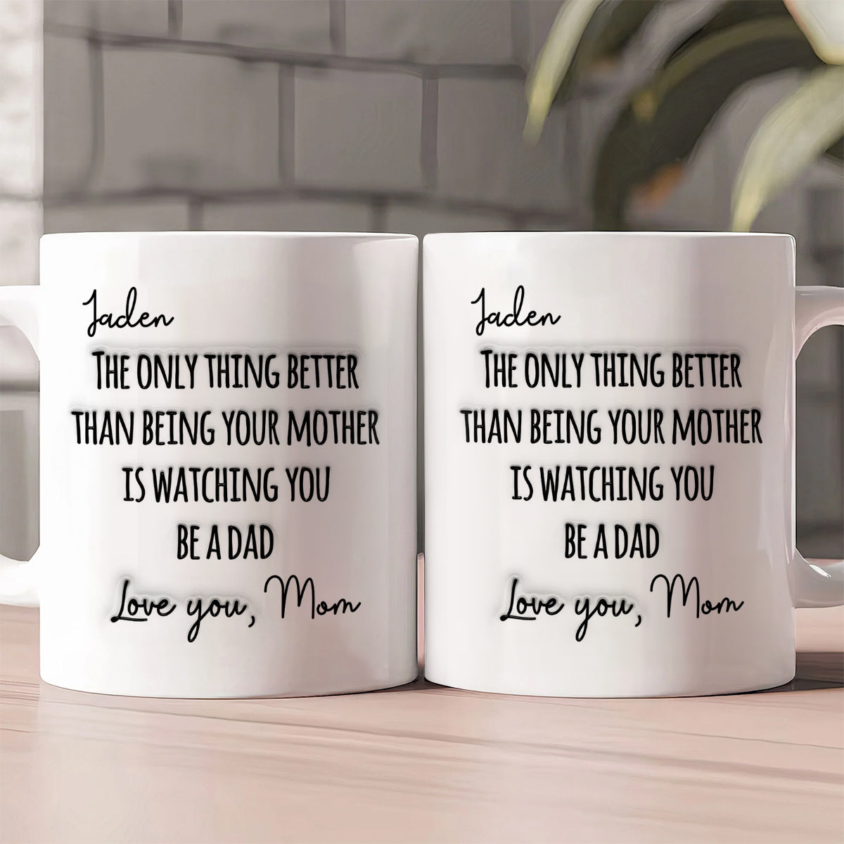 Watching My Son - Personalized Ceramic Coffee Mug