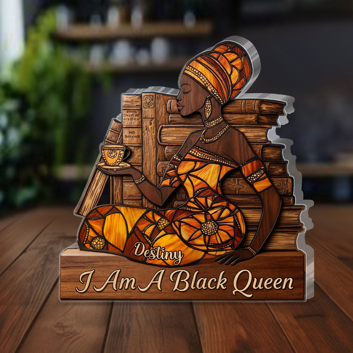 I Am A Black Queen - Personalized Custom Shaped Acrylic Plaque