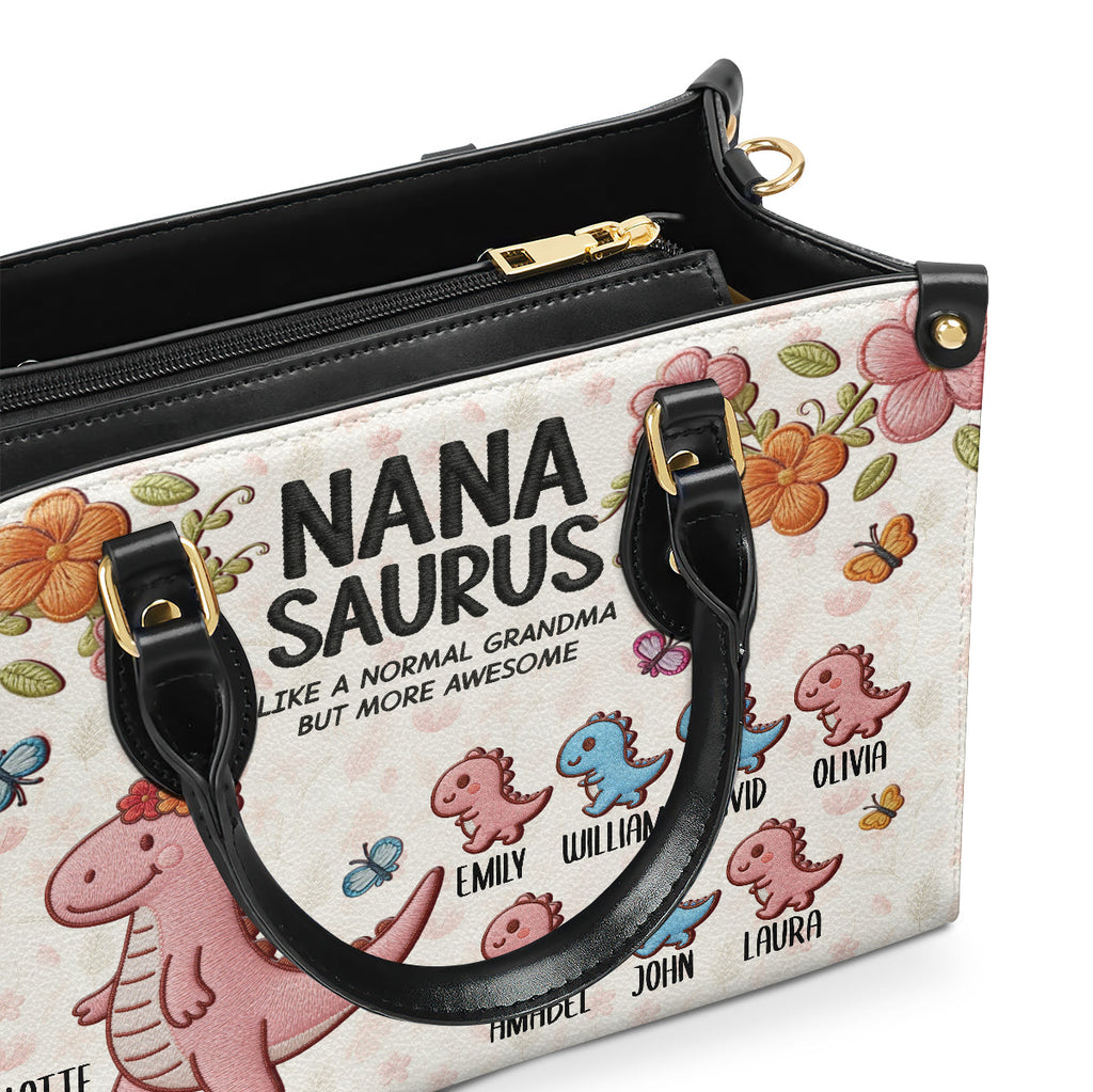 Nanasaurus - Personalized Leather Handbag