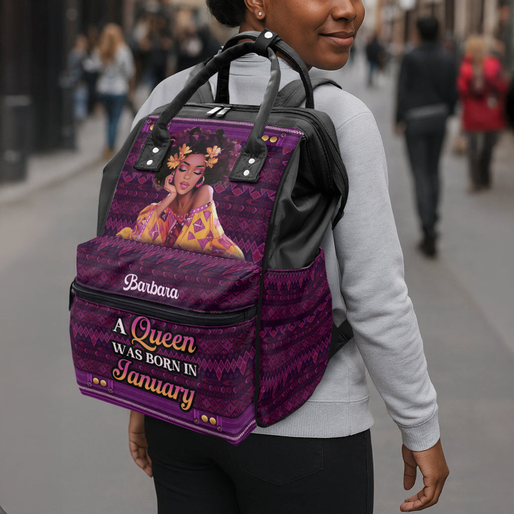 Black Queen - Personalized Duckbilled Backpack