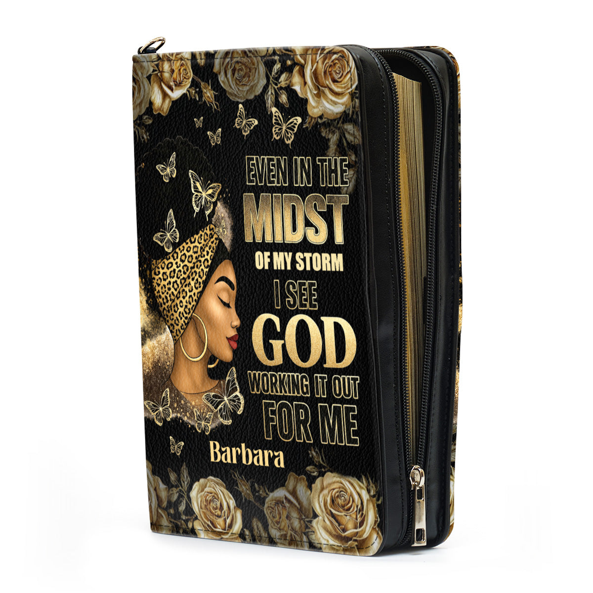 I See God Working It Out For Me - Personalized Bible Cover