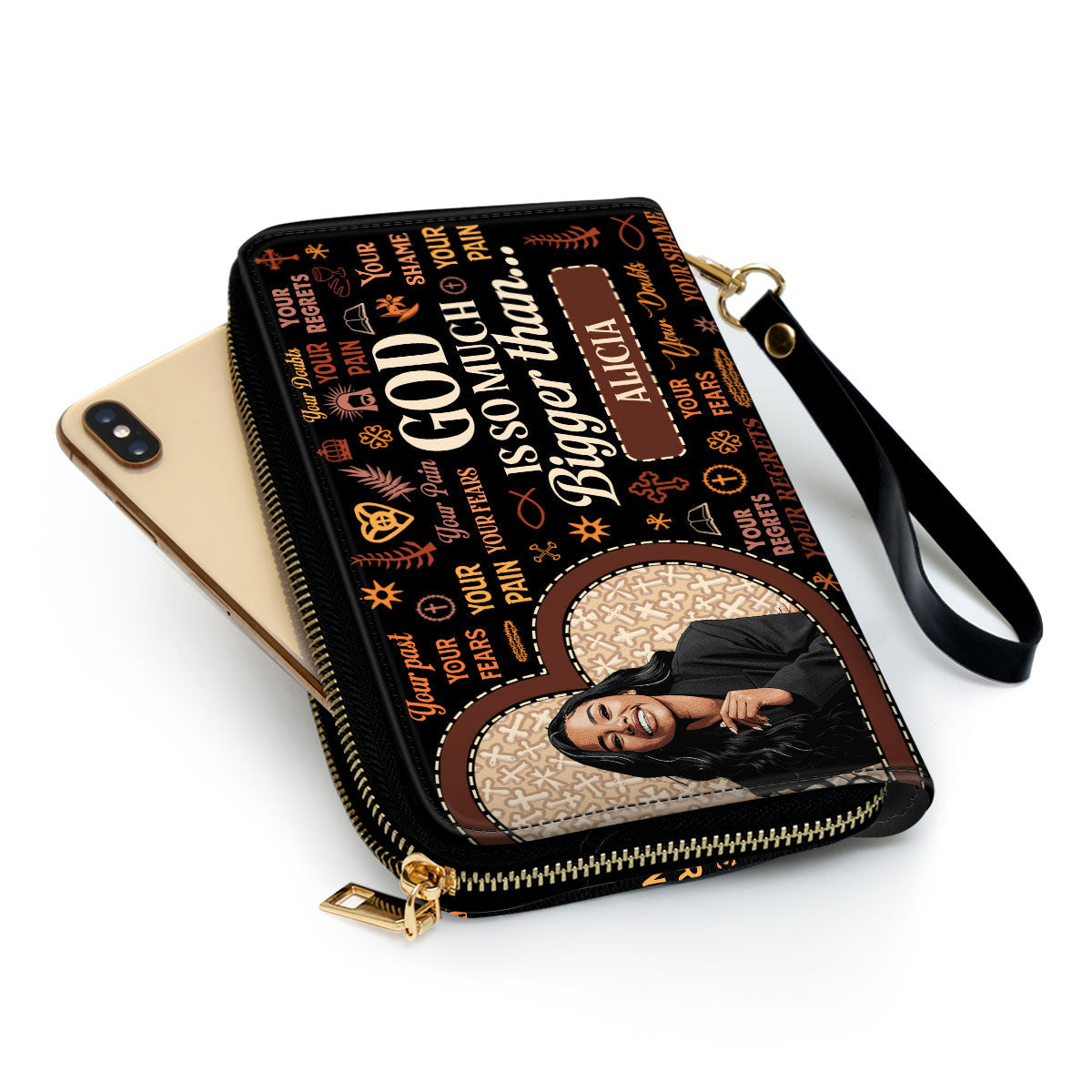 God Is So Much Bigger Than - Personalized Clutch Purse