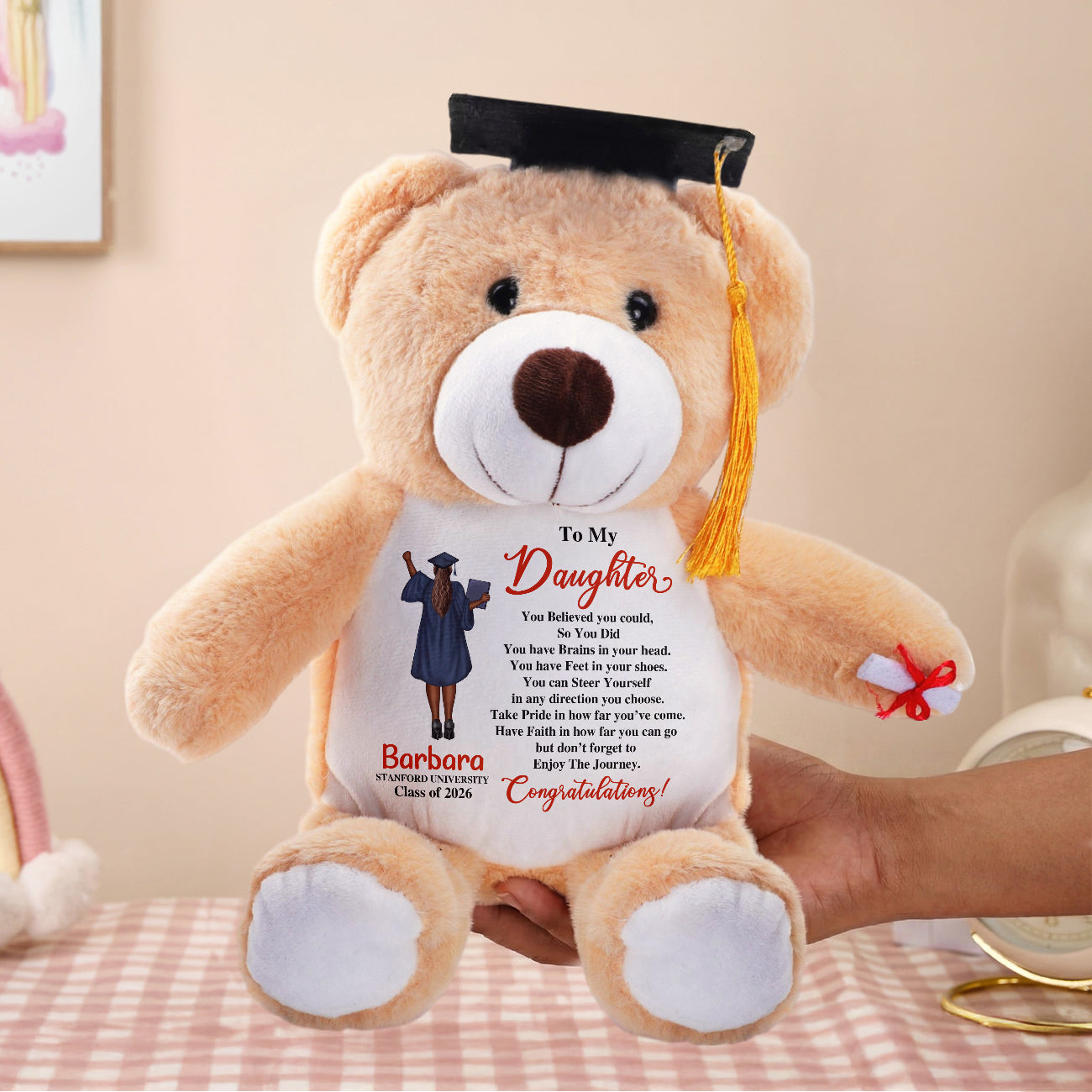 You Believed You Could - Personalized Graduation Teddy Bear