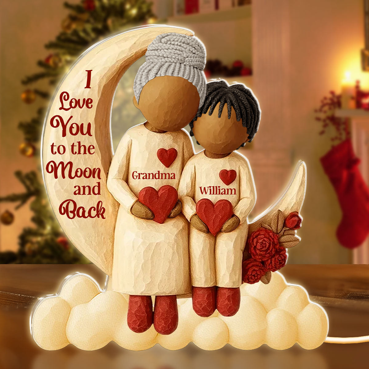 I Love You To The Moon And Back - Personalized Light Box