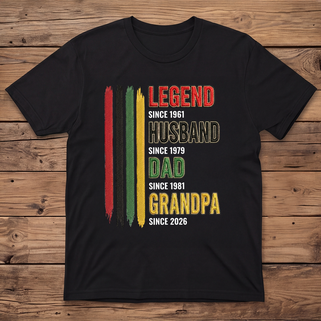 Legend Husband Dad Grandpa - Personalized 2D Unisex T-shirt