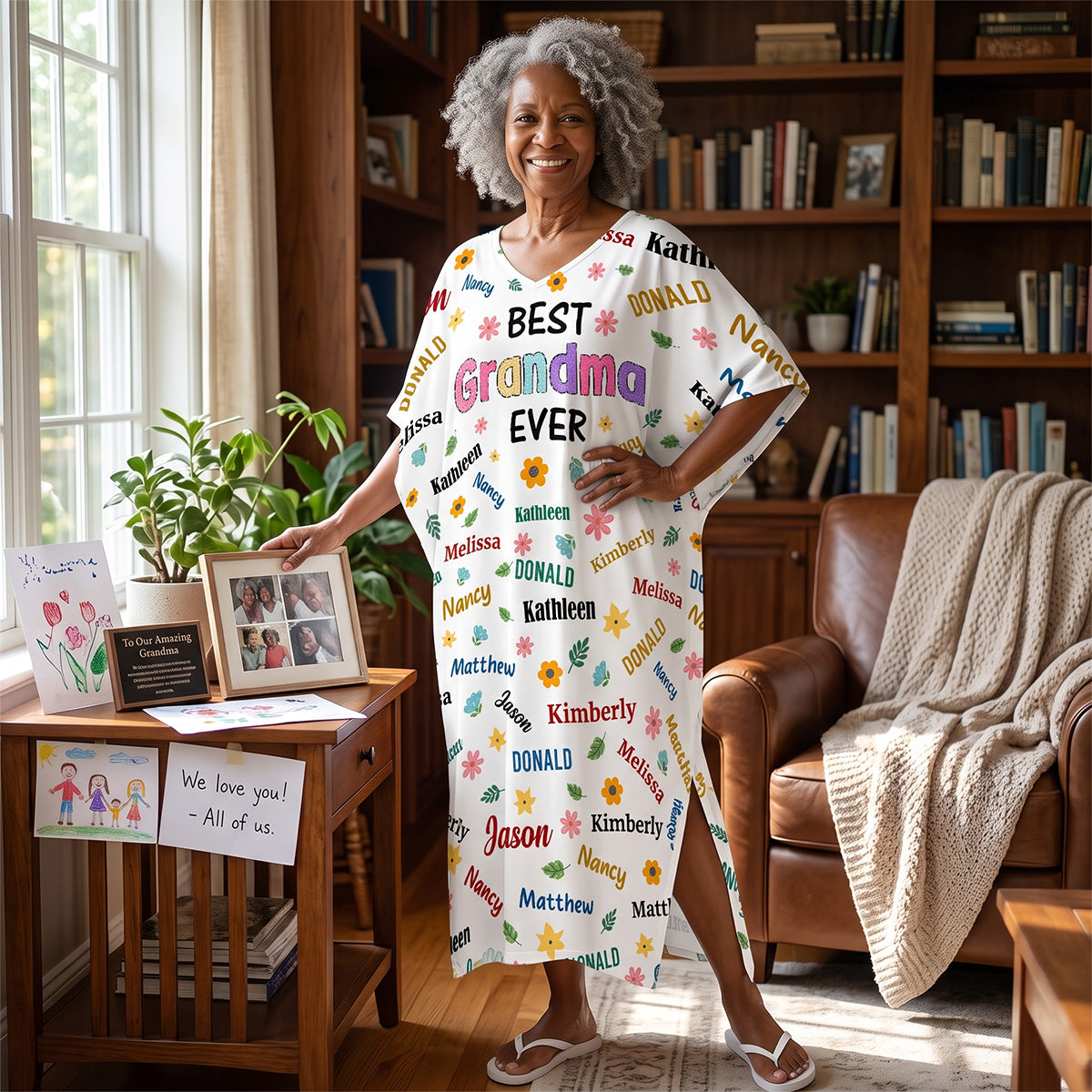 Best Nana Ever - Personalized Kaftan Dress