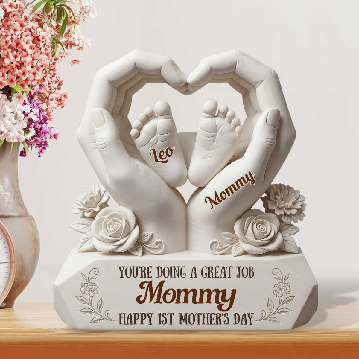 Happy 1st Mother's Day - Personalized Custom Shaped Acrylic Plaque