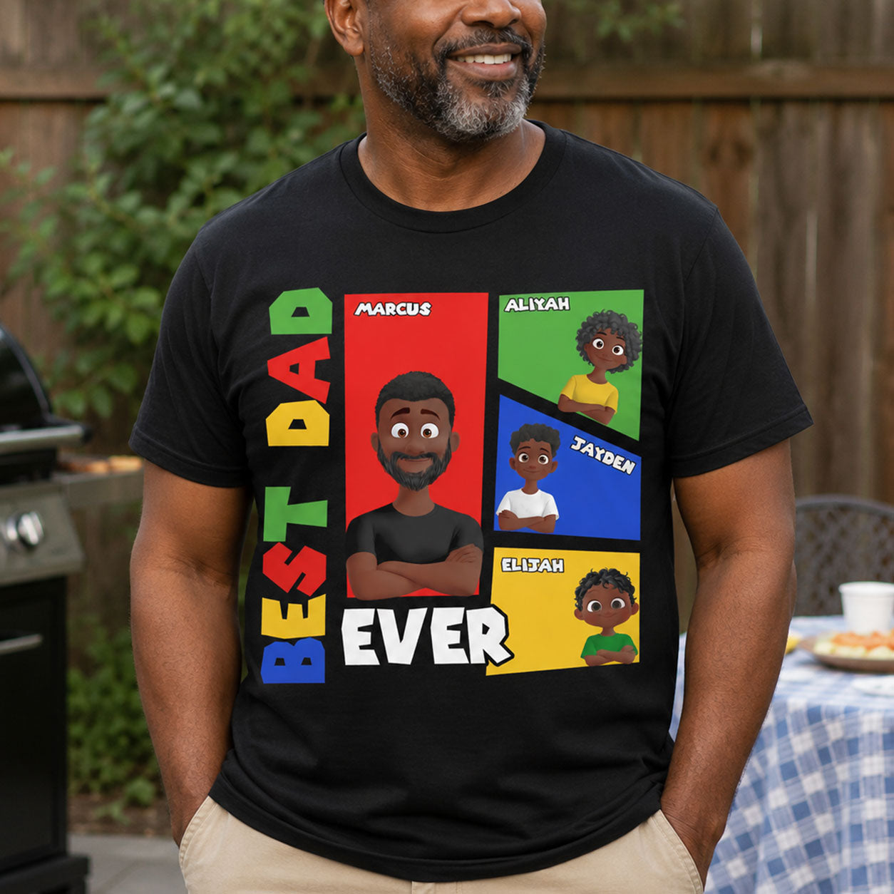 Best Dad Ever - Personalized 2D Unisex T-shirt