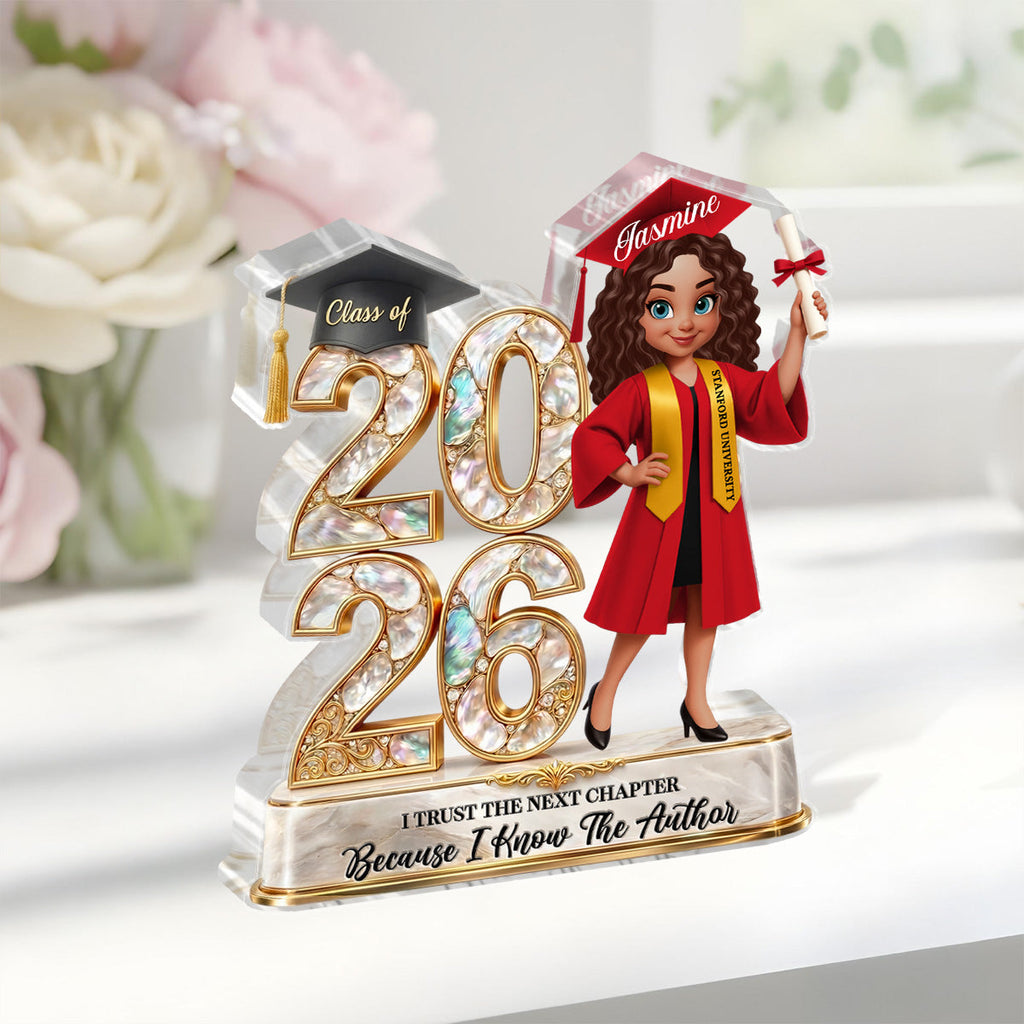 I Trust The Next Chapter - Personalized Custom Shaped Acrylic Plaque