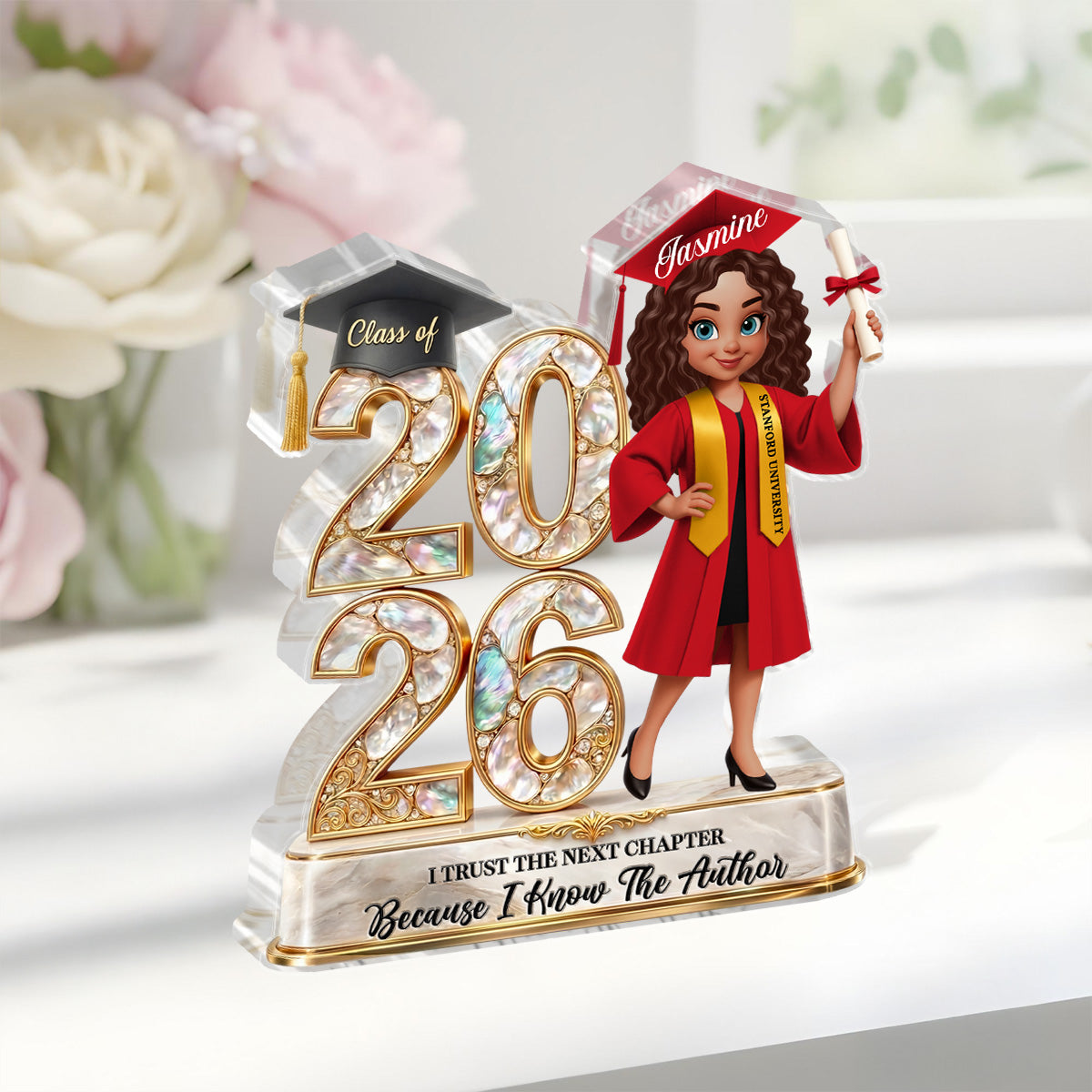 I Trust The Next Chapter - Personalized Custom Shaped Acrylic Plaque