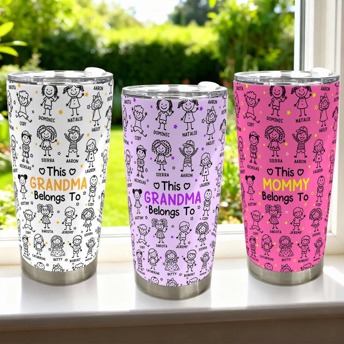 This Mommy Belongs To - Personalized Stainless Steel Tumbler