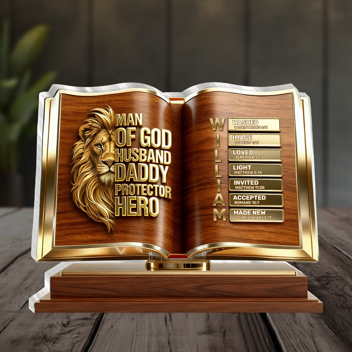 Man Of God Husband Daddy - Personalized Custom Shaped Acrylic Plaque