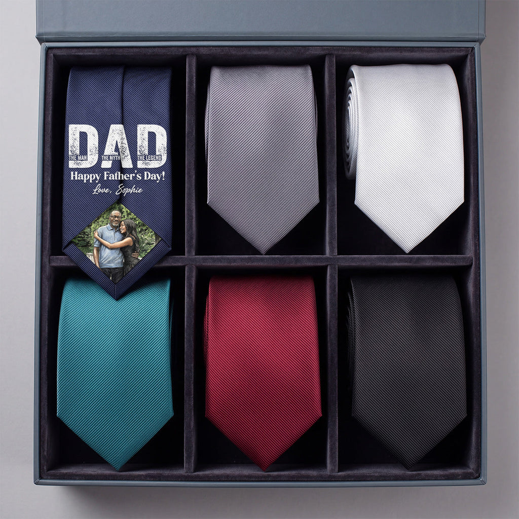 Dad The Man The Myth The Legend - Personalized Men Tie
