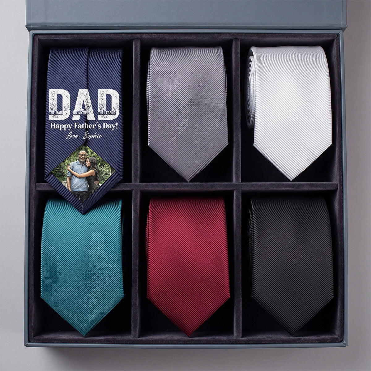 Dad The Man The Myth The Legend - Personalized Men Tie