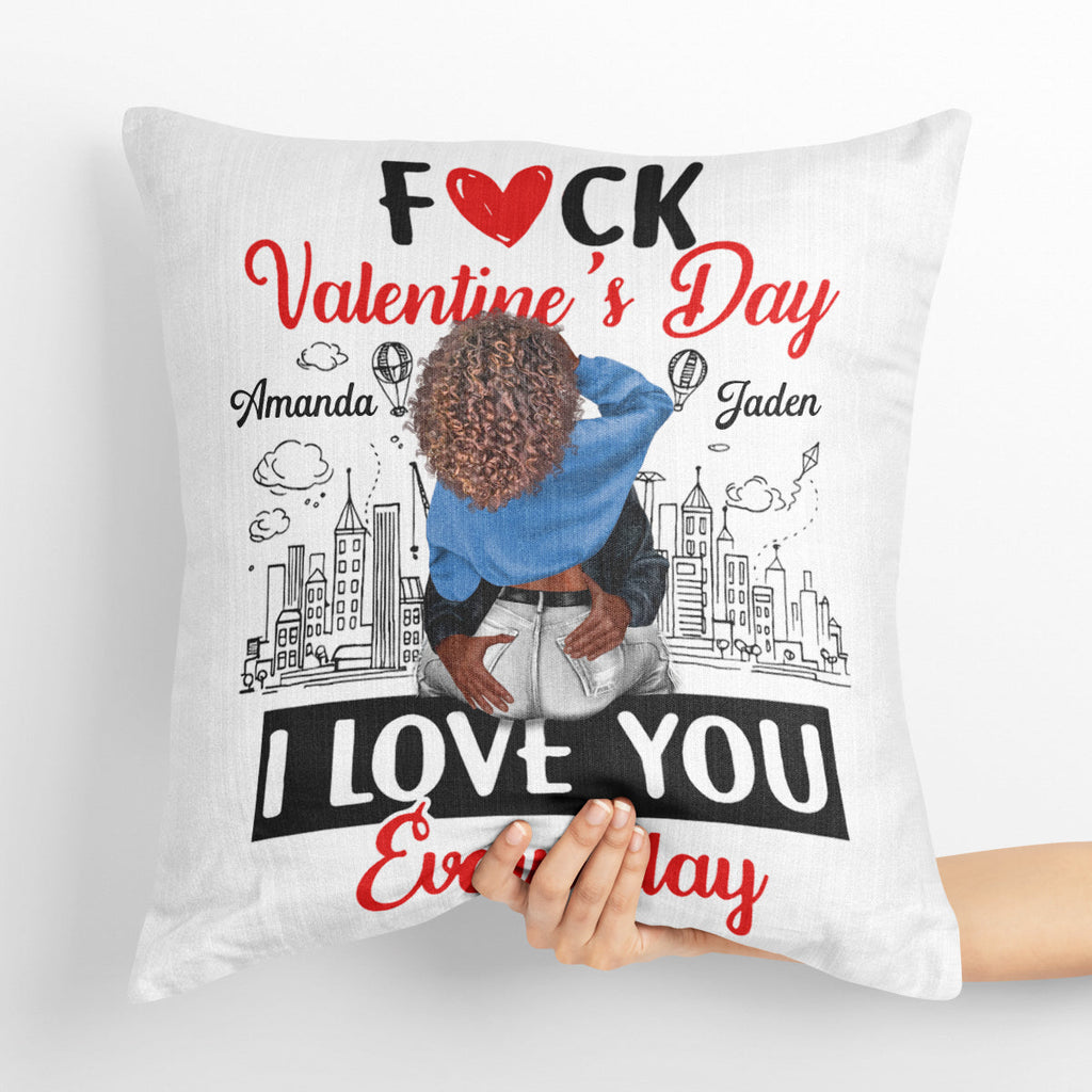 I Love You Every Day - Personalized Crystal Velvet Pillow