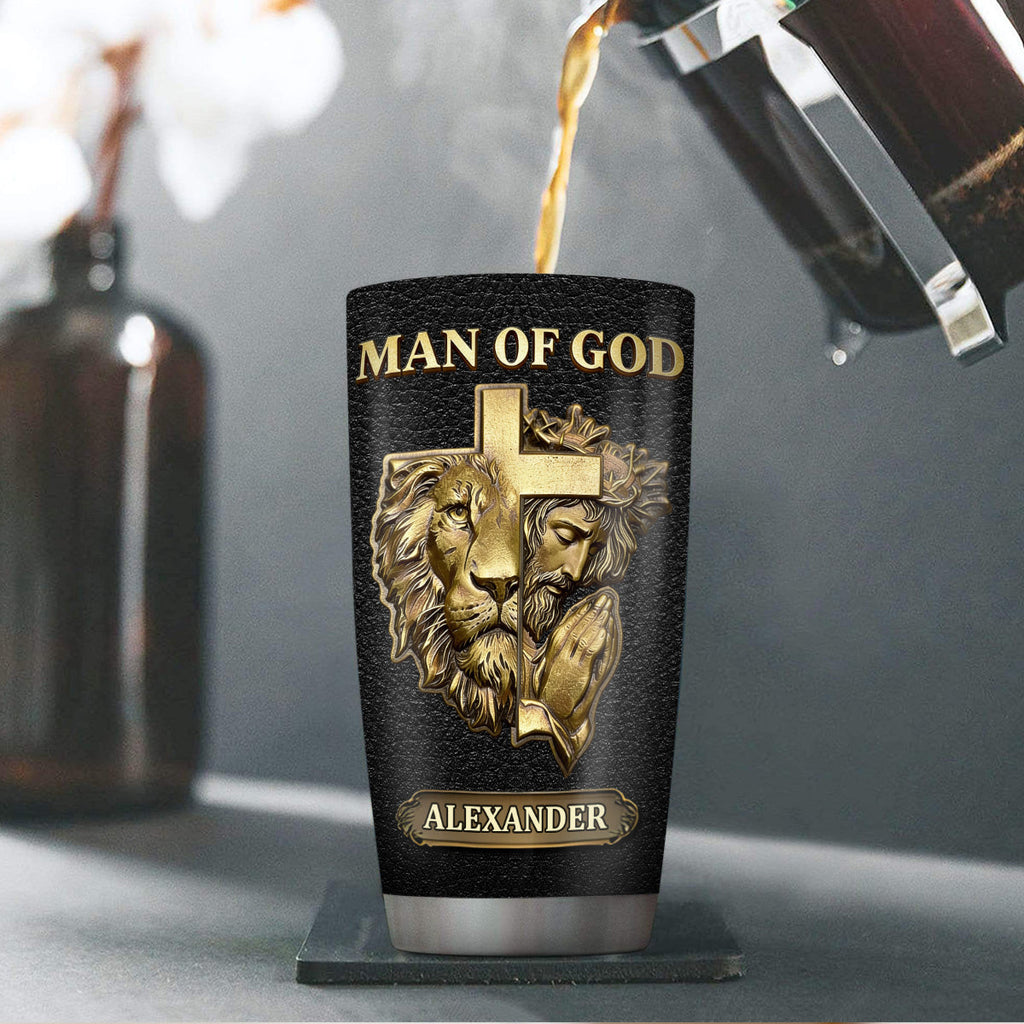 Man Of God - Personalized Stainless Steel Tumbler