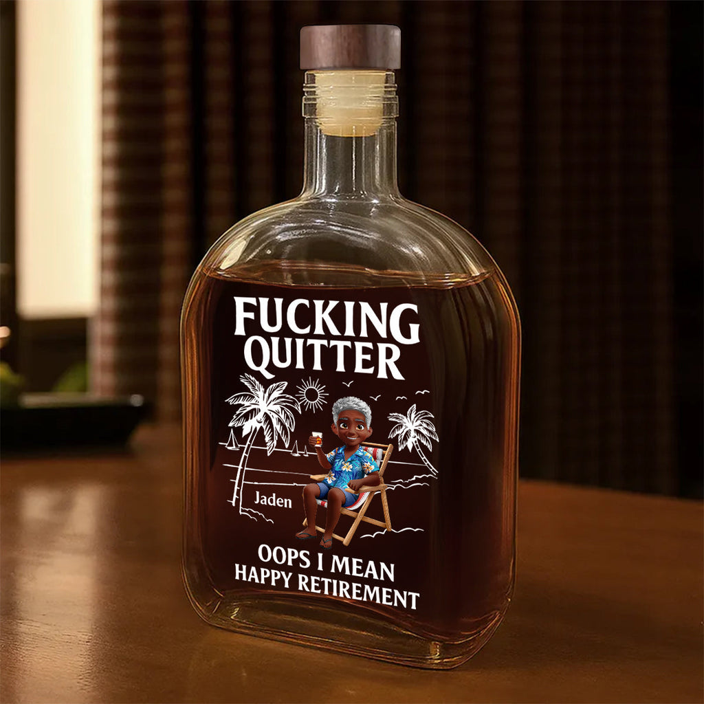 Oops I Mean Happy Retirement  - Personalized Whiskey Bottle