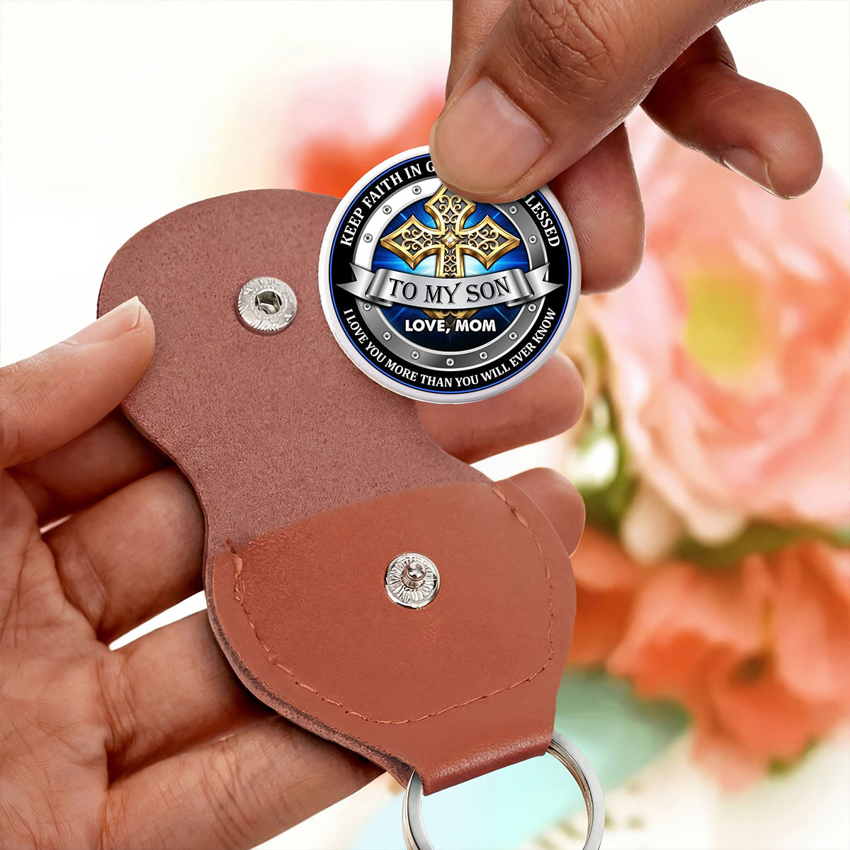 Blessings And Love To Son - Personalized Pocket Hug