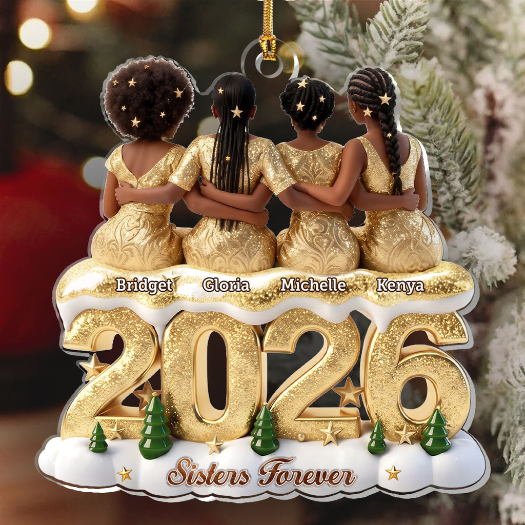 Sisters And Besties Forever - Personalized 1-Layer Acrylic Ornament