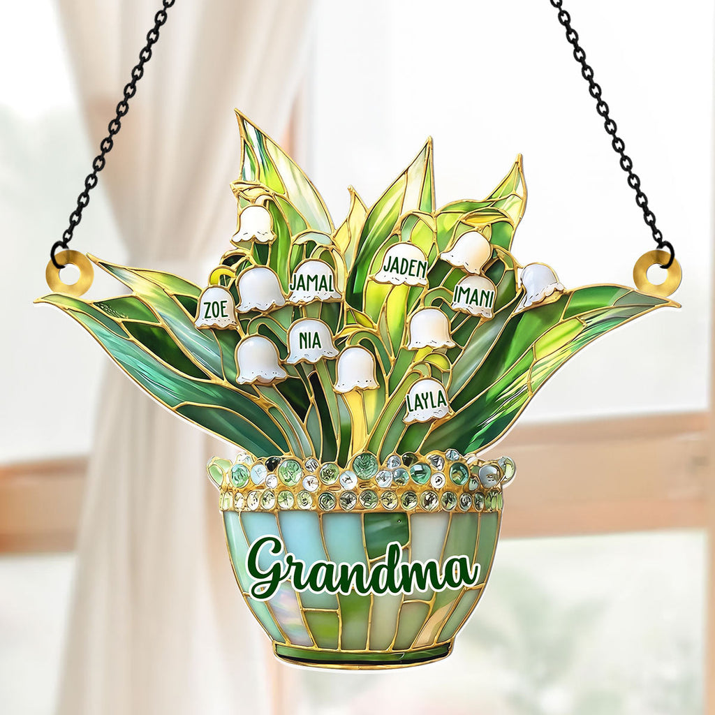 Blooming With Grandma’s Love - Personalized Acrylic Suncatcher