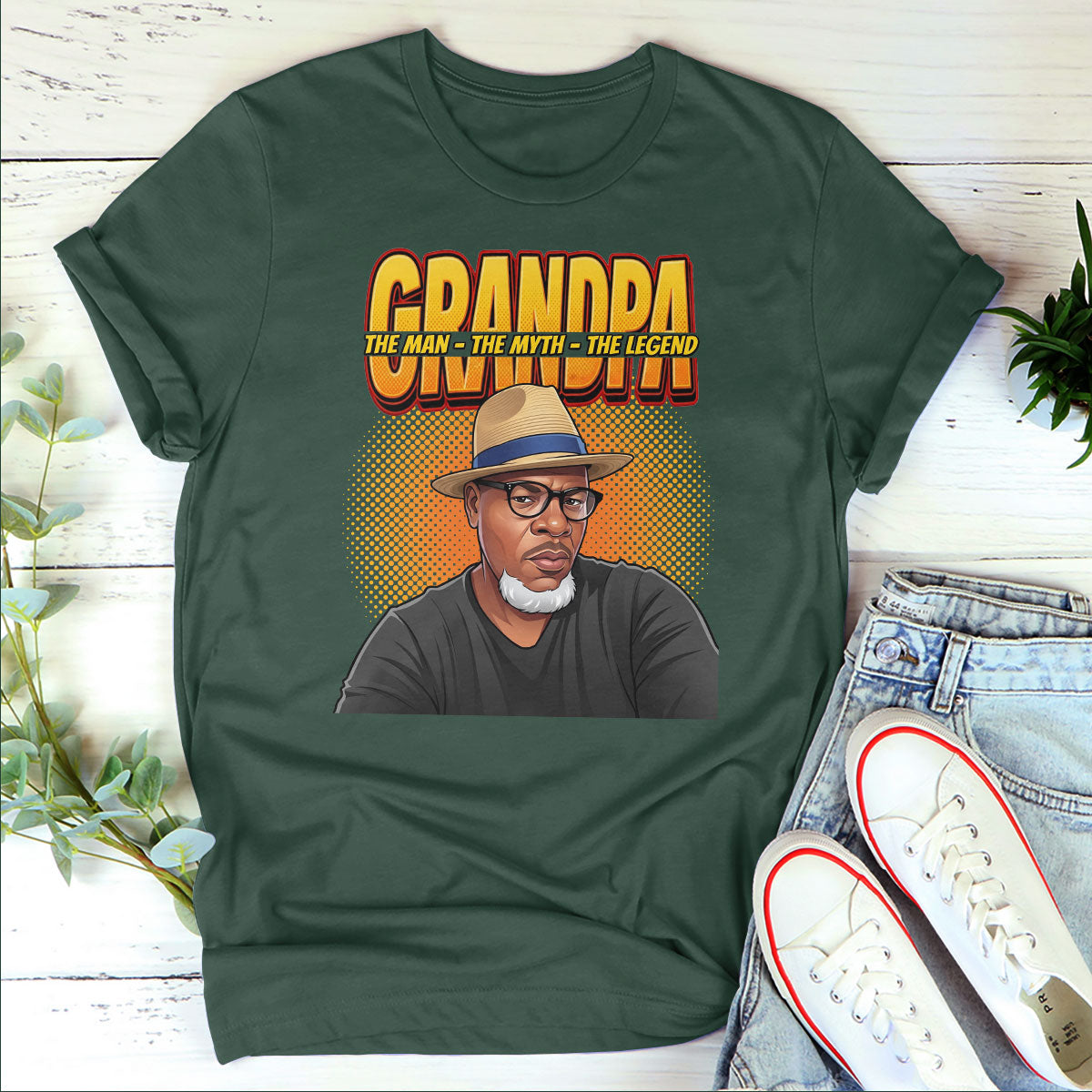 The Man The Myth The Legend Comic  - Personalized 2D Unisex T-shirt