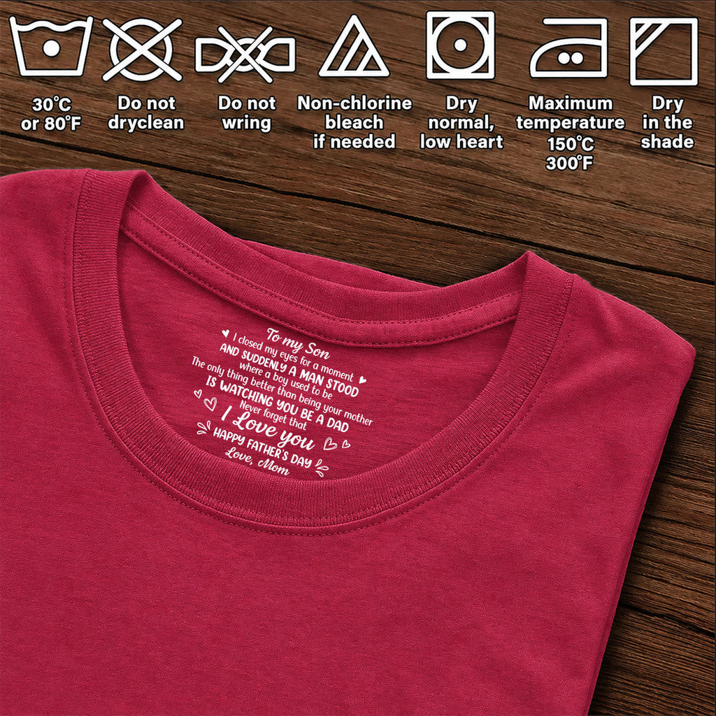 Never Forget That I Love You - Personalized Shirt With Design Inner Neck