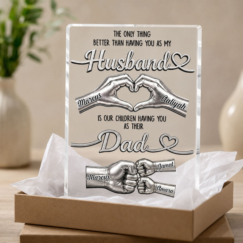 I Love You My Husband - Personalized Custom Shaped Acrylic Plaque