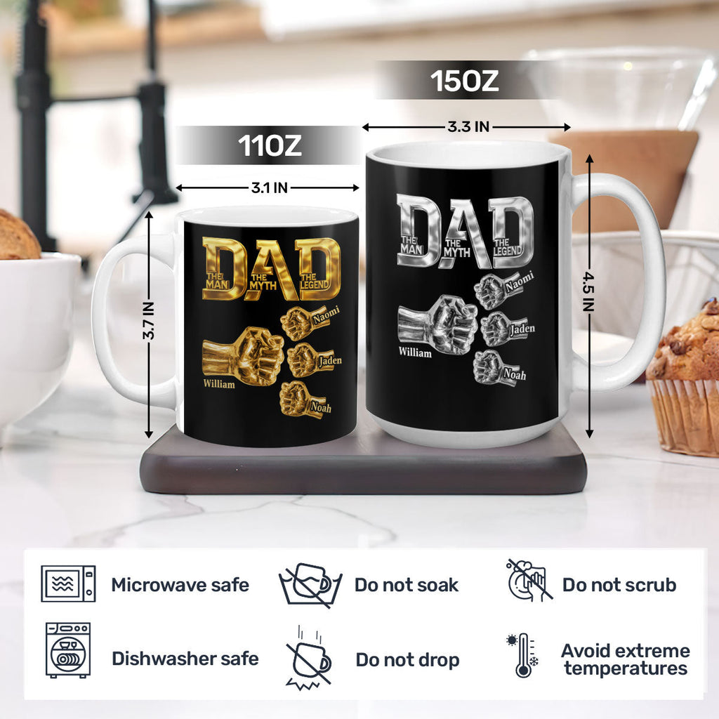 Dad The Man The Myth The Legend - Personalized Ceramic Coffee Mug