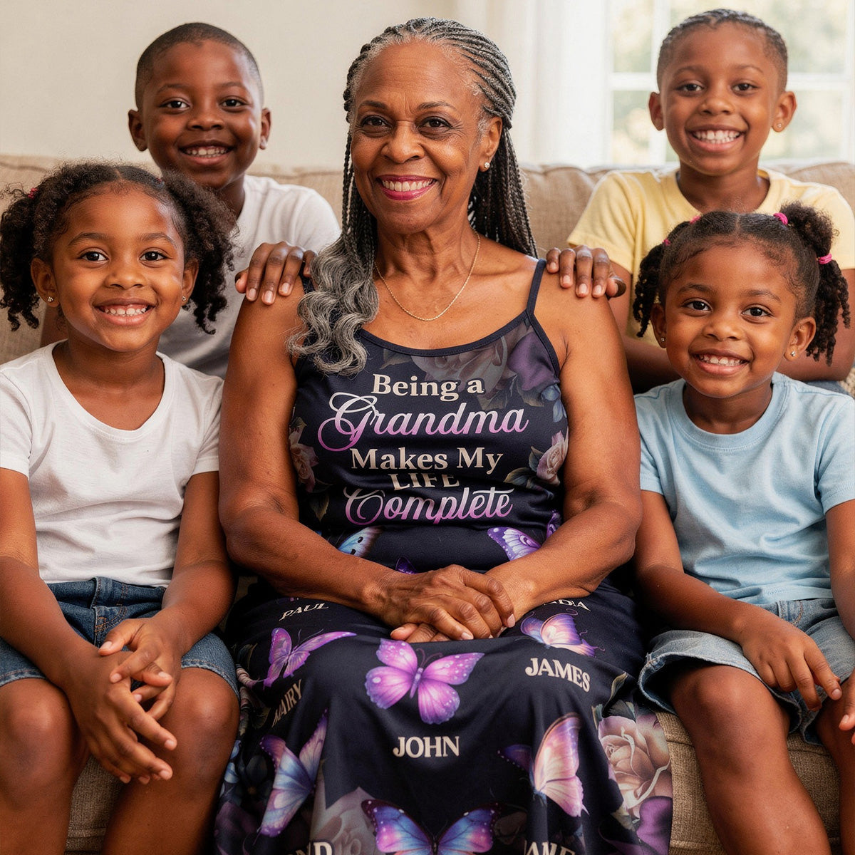 Grandkids Make My Life Complete - Personalized Maxi Dress
