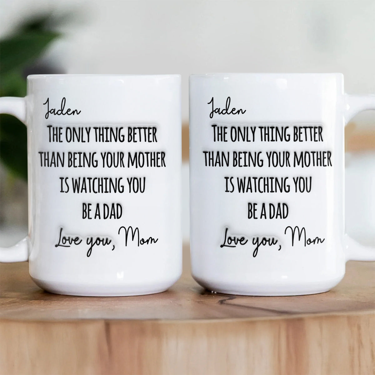 Watching My Son - Personalized Ceramic Coffee Mug
